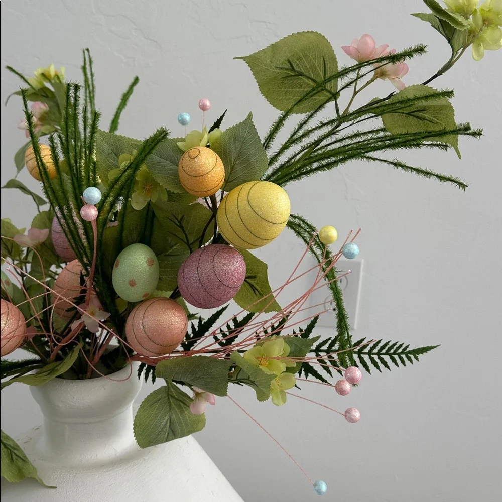 🌸NEW Easter Artificial Floral Arrangement with Yellow and Pink Accents.